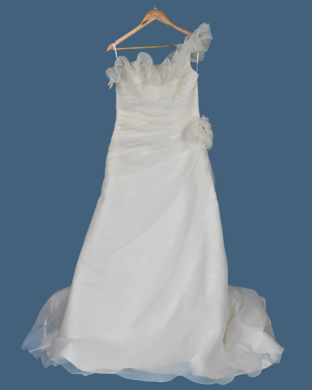 Madeline Gardener Ivory One Shoulder Wedding Dress Size 16