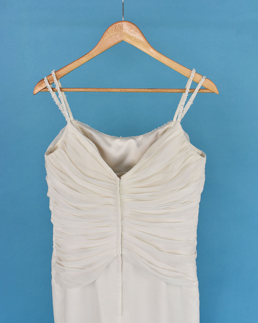 Amanda Wyatt Ivory Beaded Strap Wedding Dress Size 14