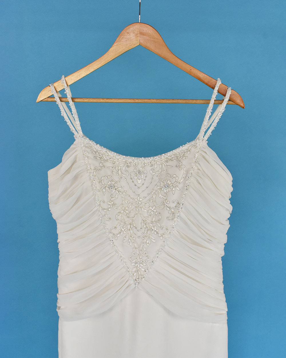 Amanda Wyatt Ivory Beaded Strap Wedding Dress Size 14