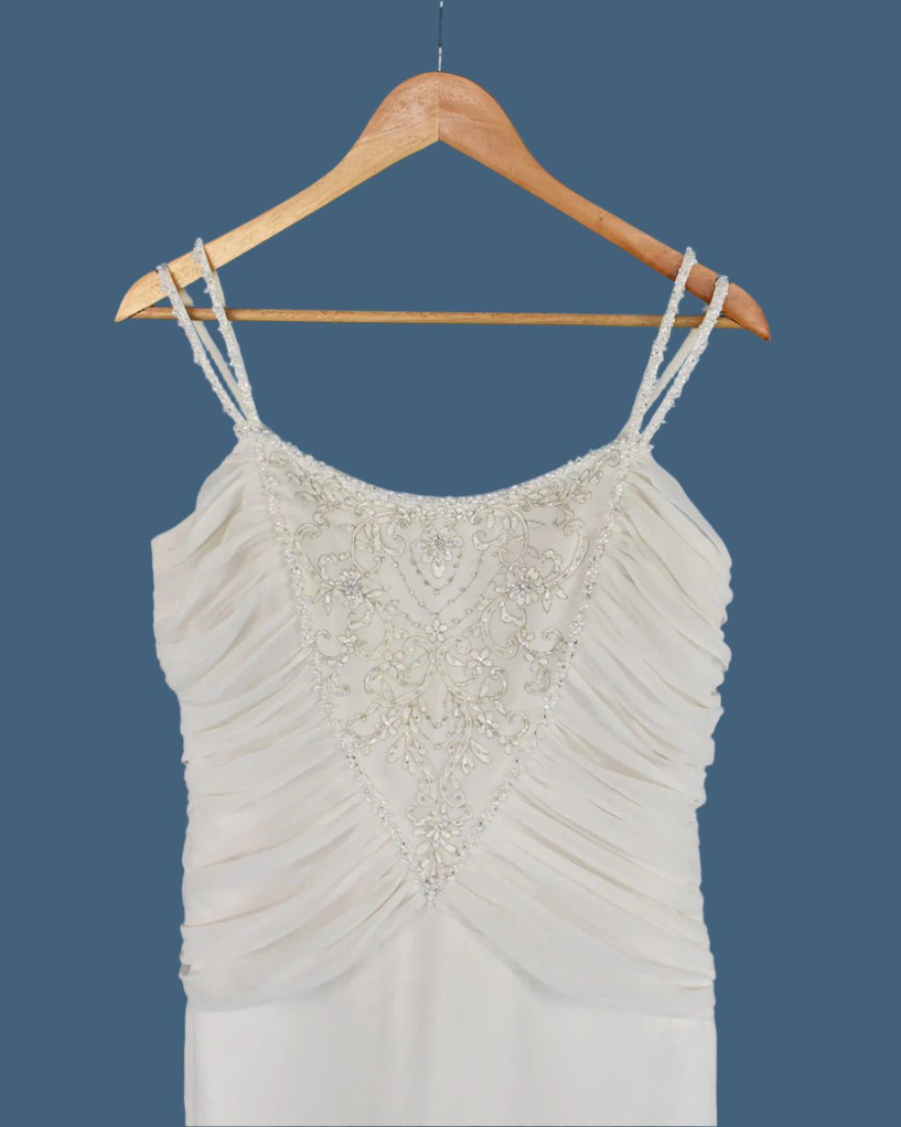 Amanda Wyatt Ivory Beaded Strap Wedding Dress Size 14