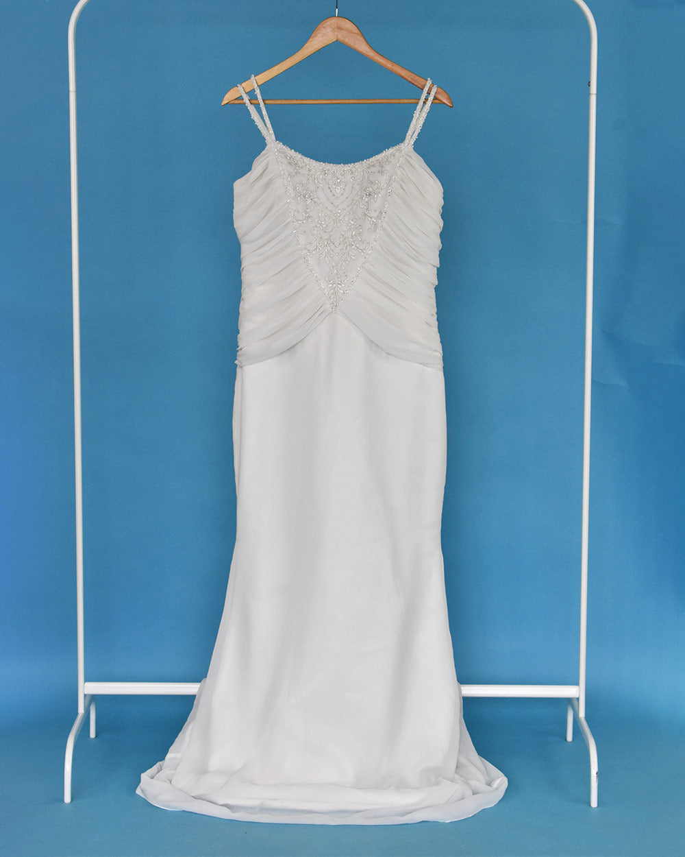 Amanda Wyatt Ivory Beaded Strap Wedding Dress Size 14