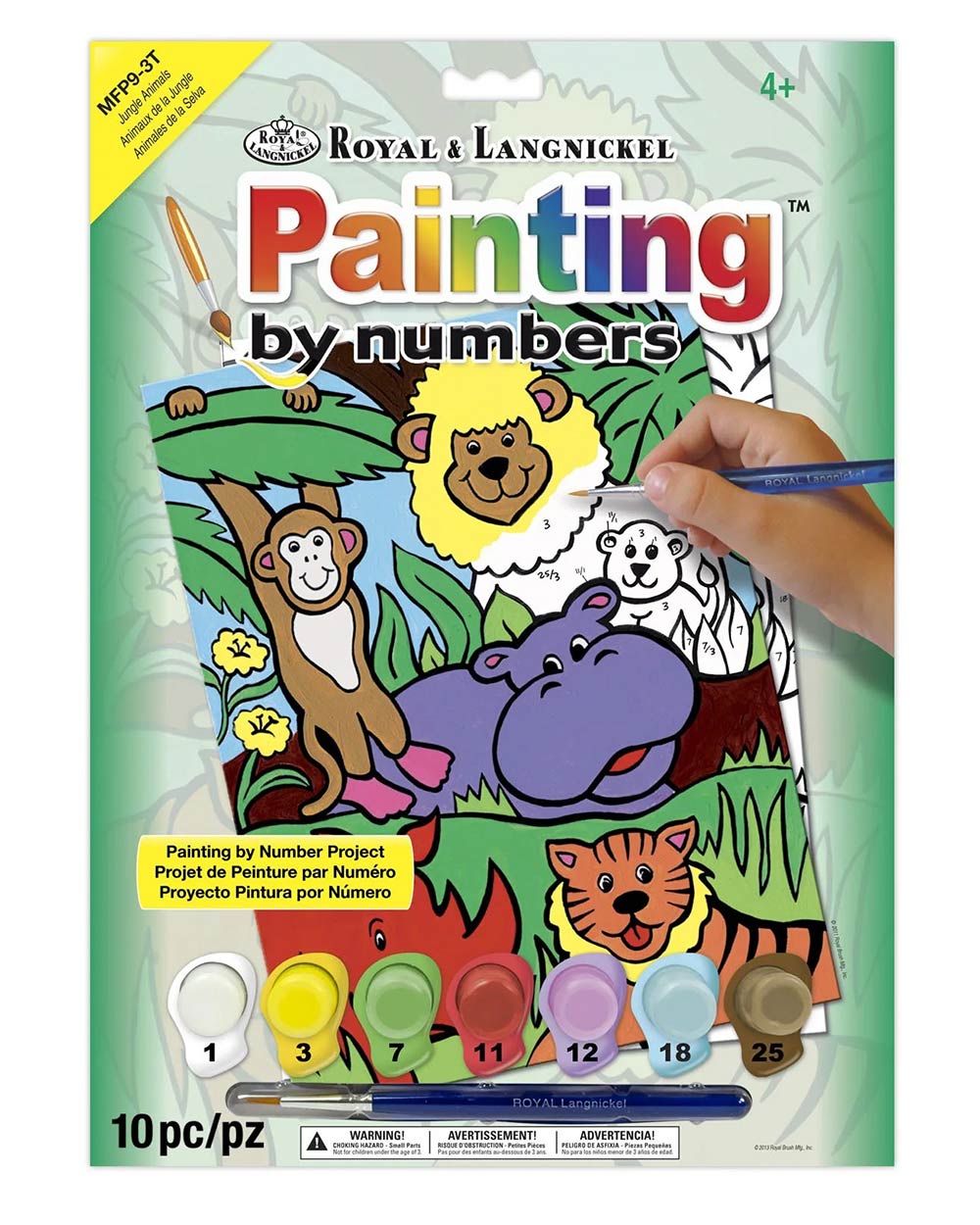 My First Paint By Number Kit Jungle Animals Age 4+