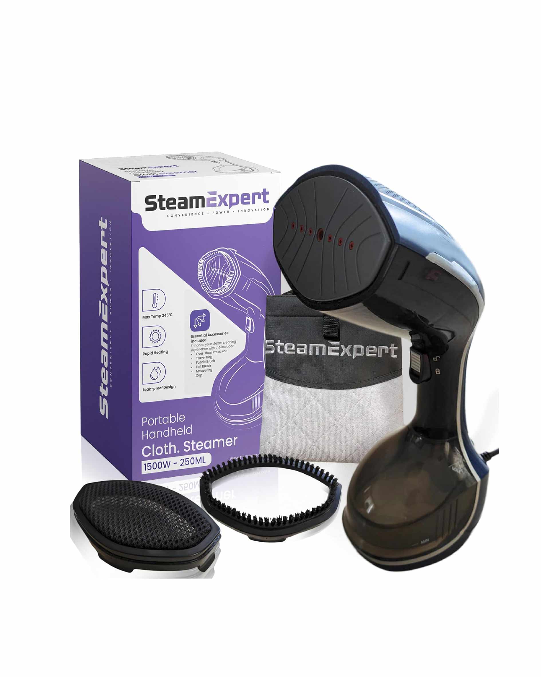 Steam Expert Handheld Travel Steamer for Clothes Travel Bag
