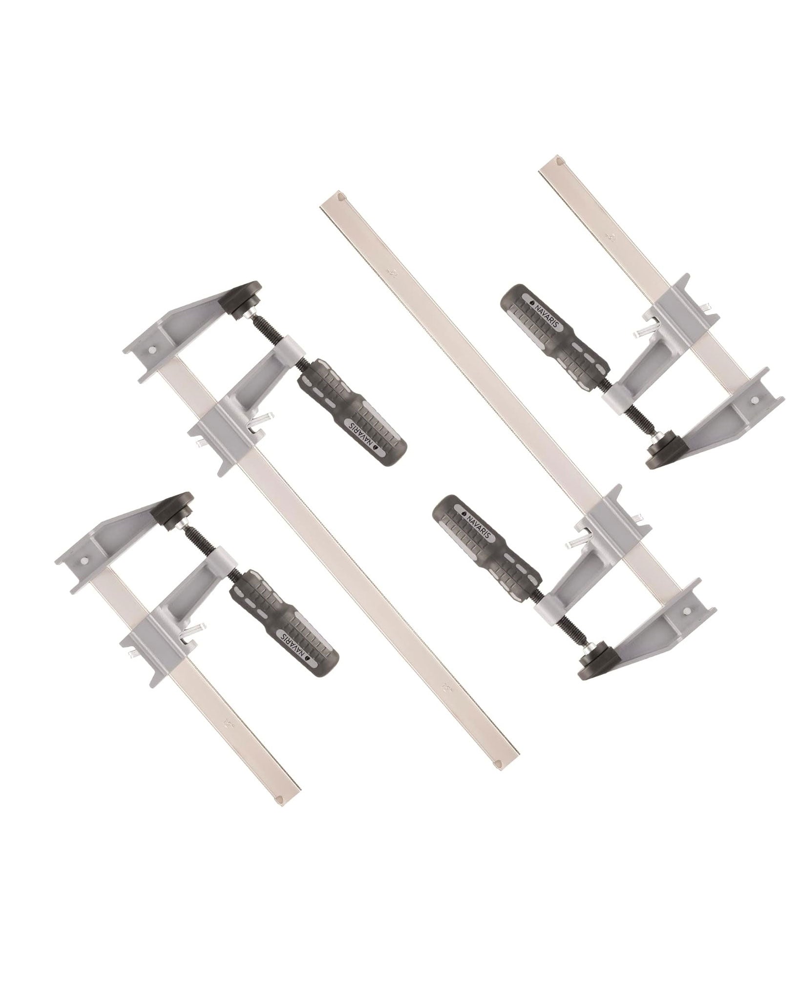 Navaris Carpentry Quick Grip F Steel Clamps Set of 4