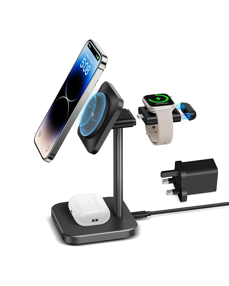 ESR 3-in-1 Wireless Charger Stand For iPhone Airpods Black