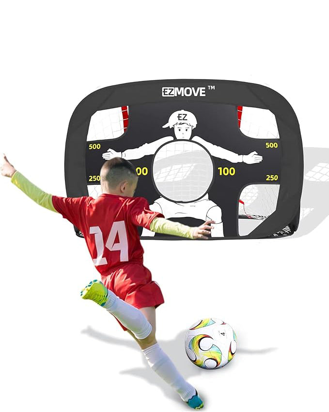 Portable Pop-Up Football Goal Set for Kids 80x120x80cm