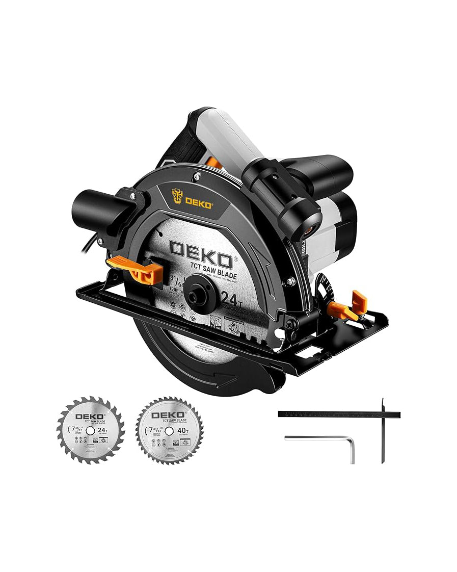 DEKOPRO Circular Saw 1400W 5500RPM 24T 40T Blades