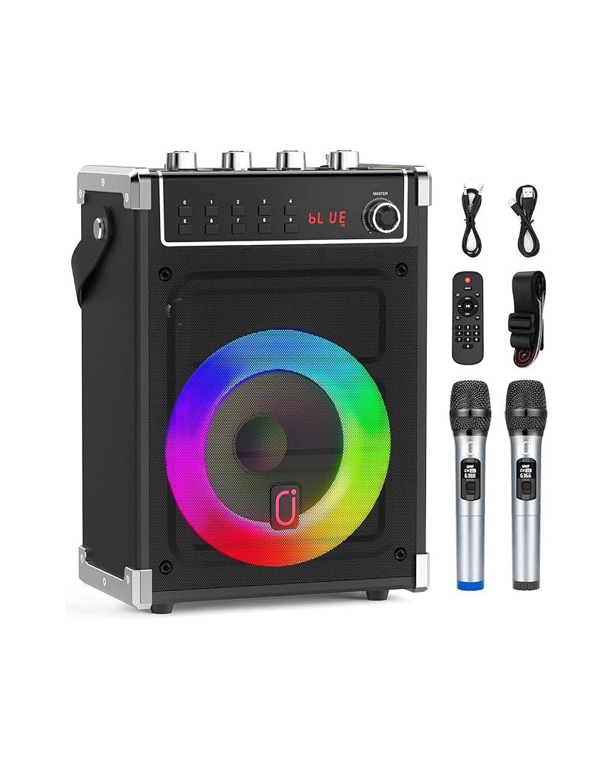 JYX Karaoke Machine with 2 UHF Wireless Microphones