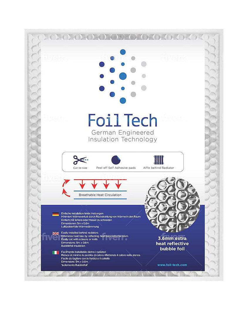 Radiator Foil Insulation 3.6mm Extra Thick 500 x 60cm