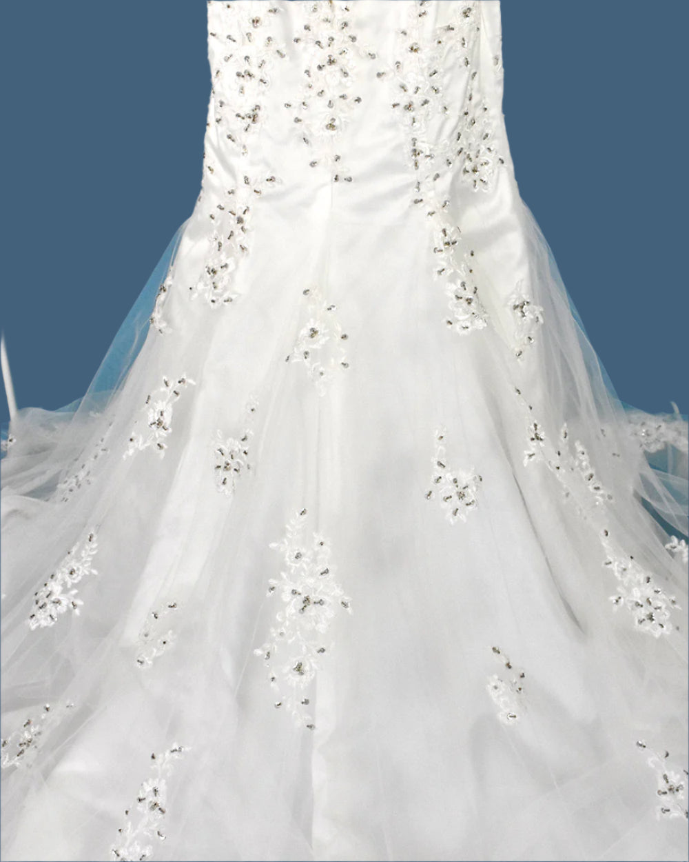 Anna Sorrano Pale Ivory Fishtail Wedding Dress Size 8