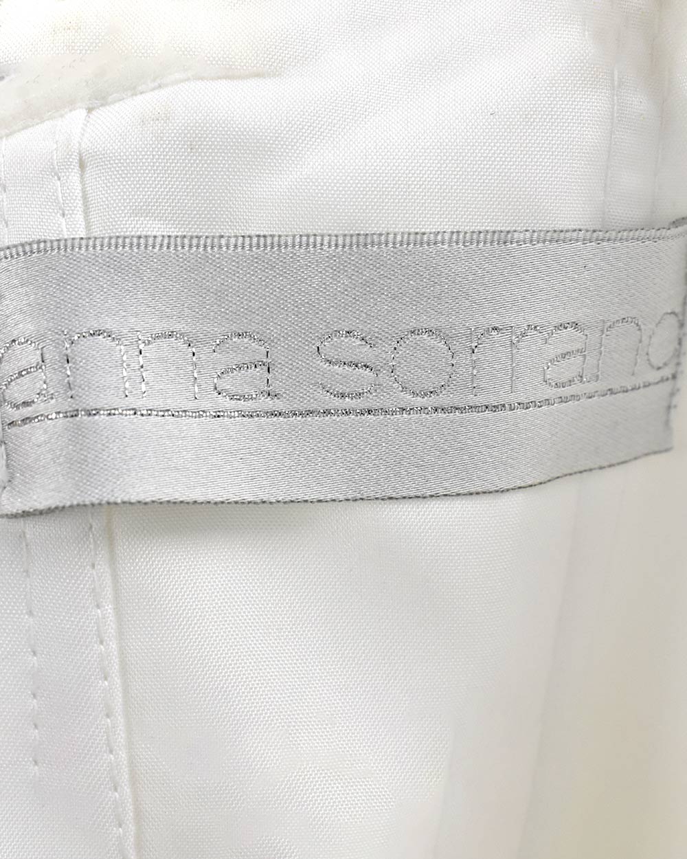 Anna Sorrano Pale Ivory Fishtail Wedding Dress Size 8