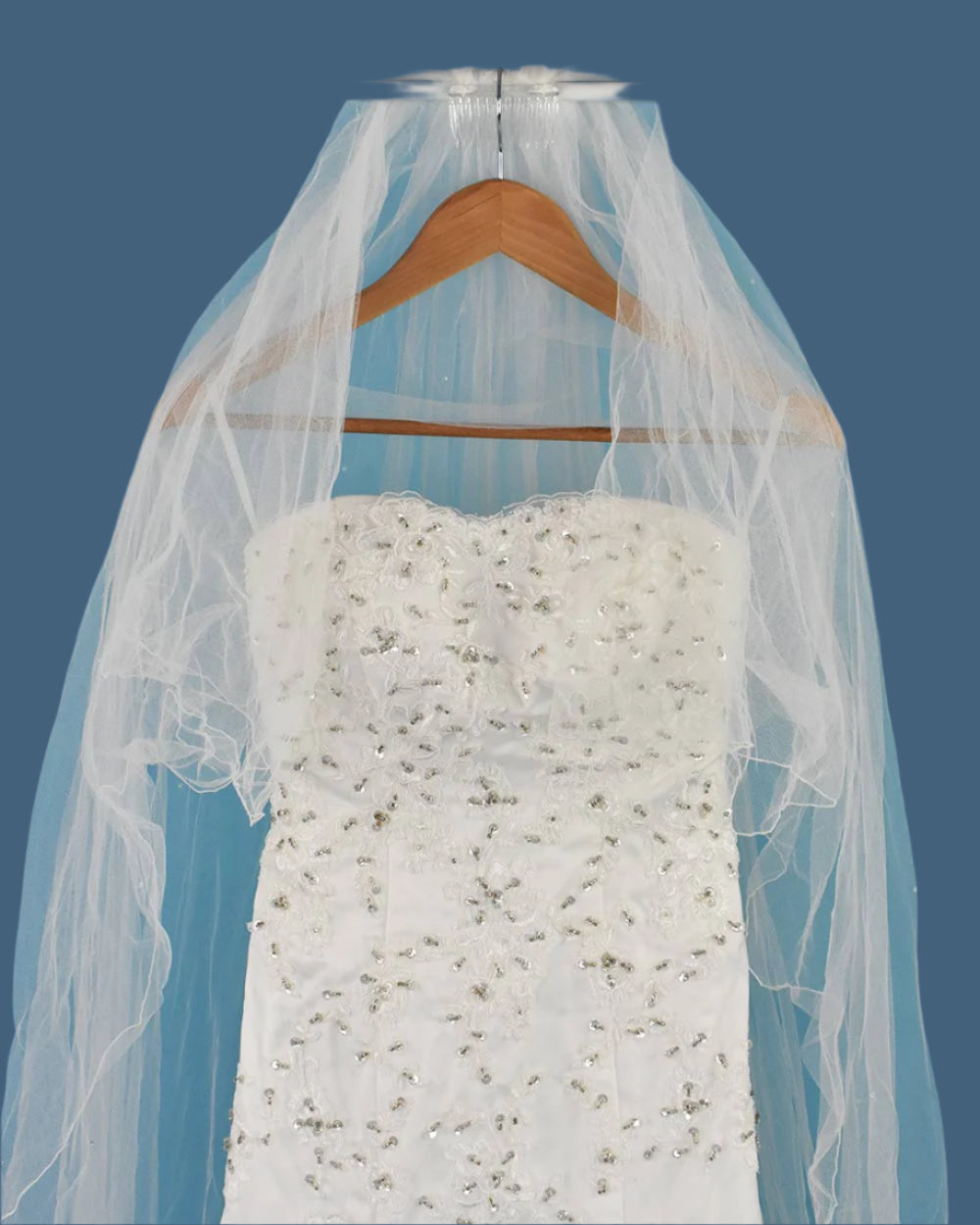 Anna Sorrano Pale Ivory Fishtail Wedding Dress Size 8