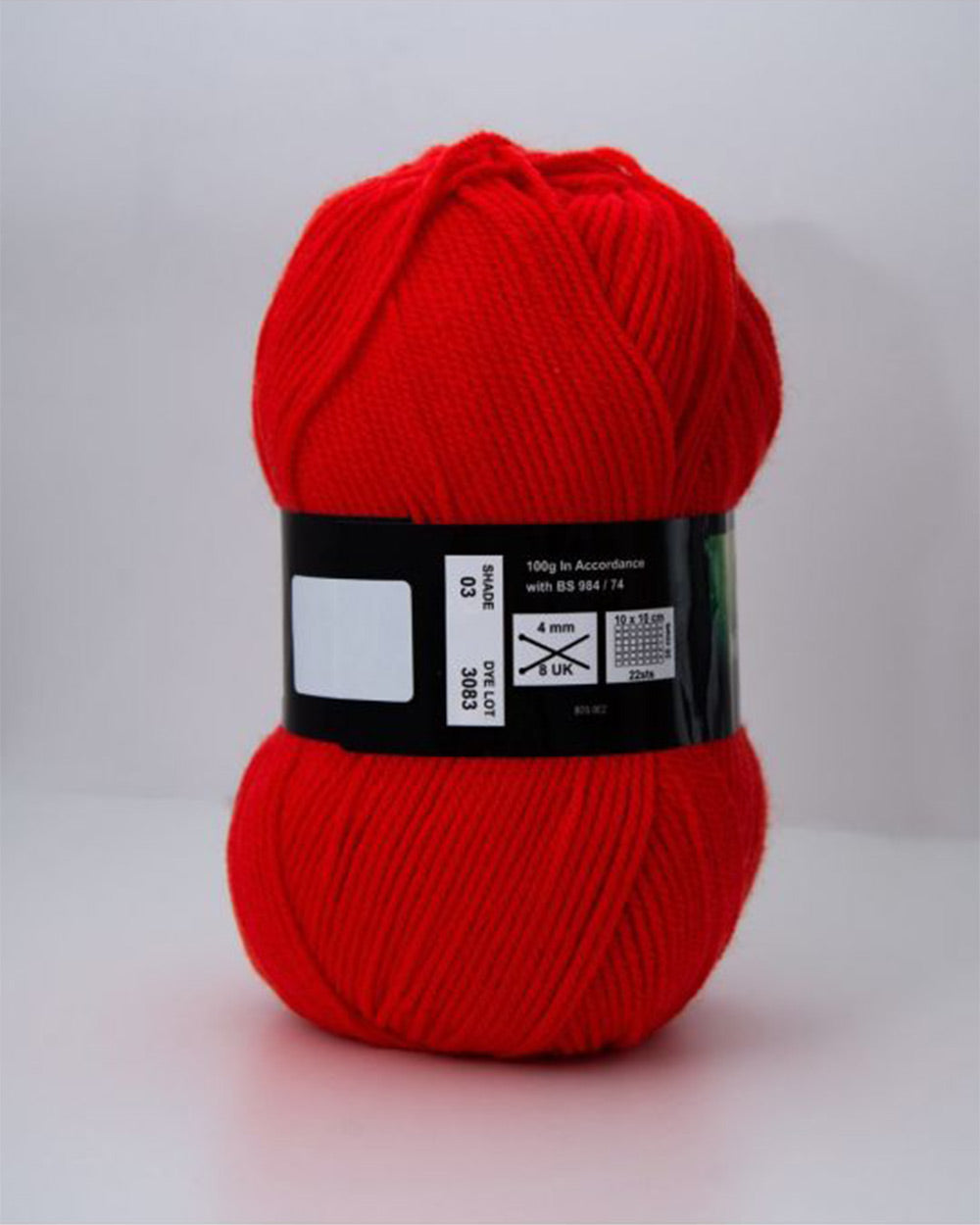 Single Ball Double Knit Wool Red