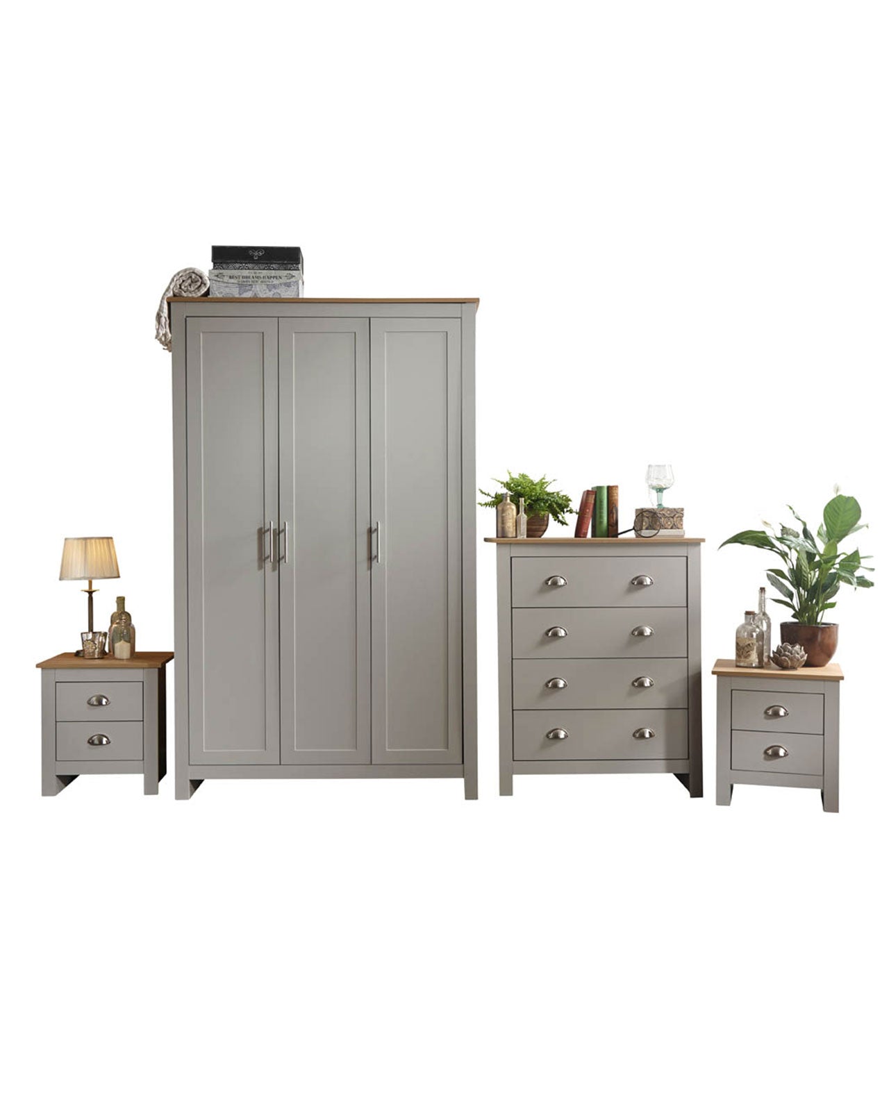 Lancaster 4-Piece Bedroom Set, Grey