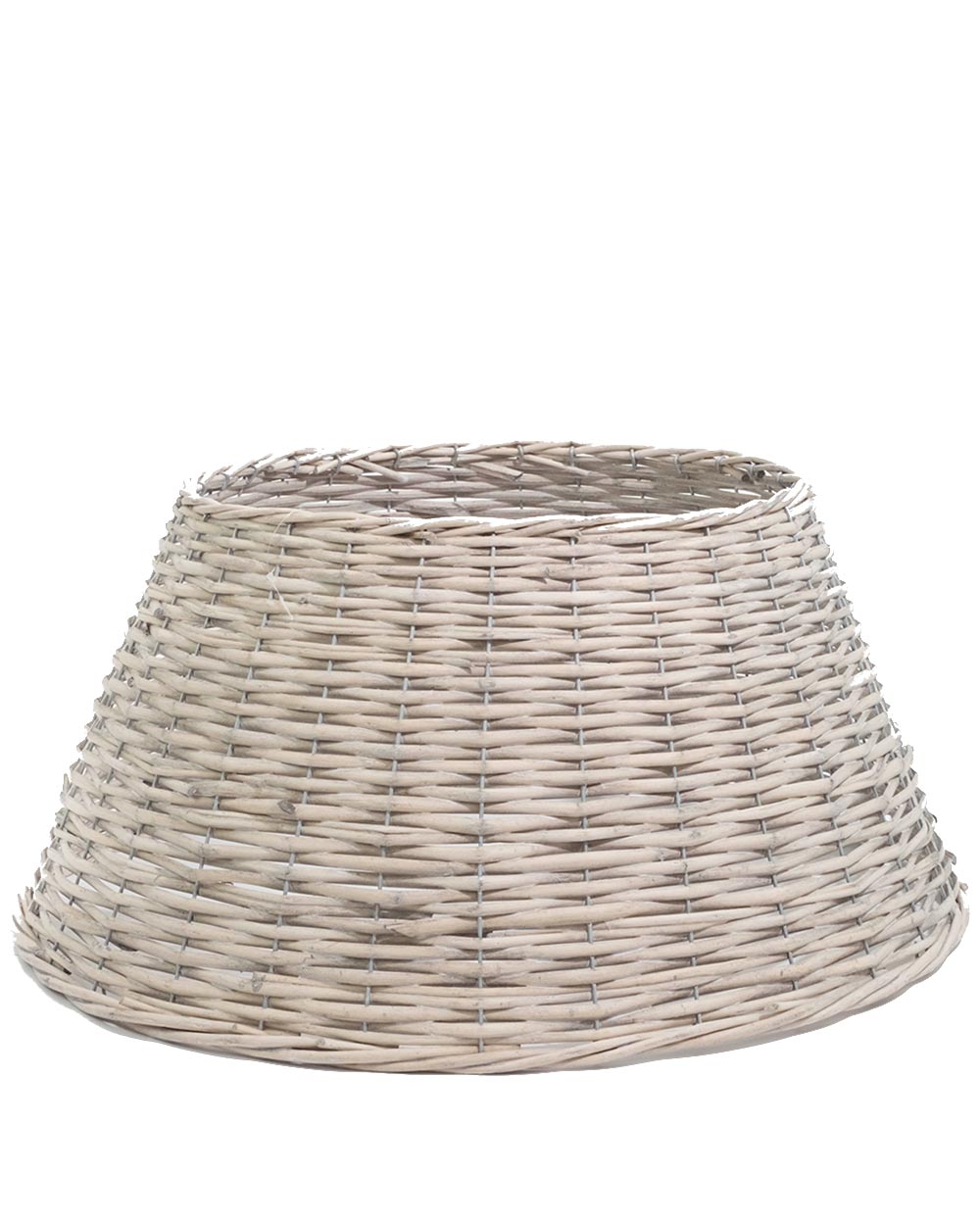 Wicker Christmas Tree Skirt, Natural Grey