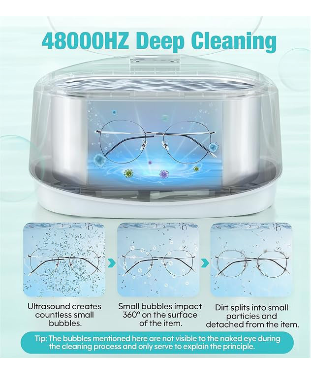 Gisaae Ultrasonic Cleaner 660ML Clean Pod for Jewellery