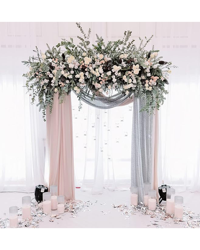 Metal Wedding Square Arch Backdrop 6.6ft x 6.6ft White