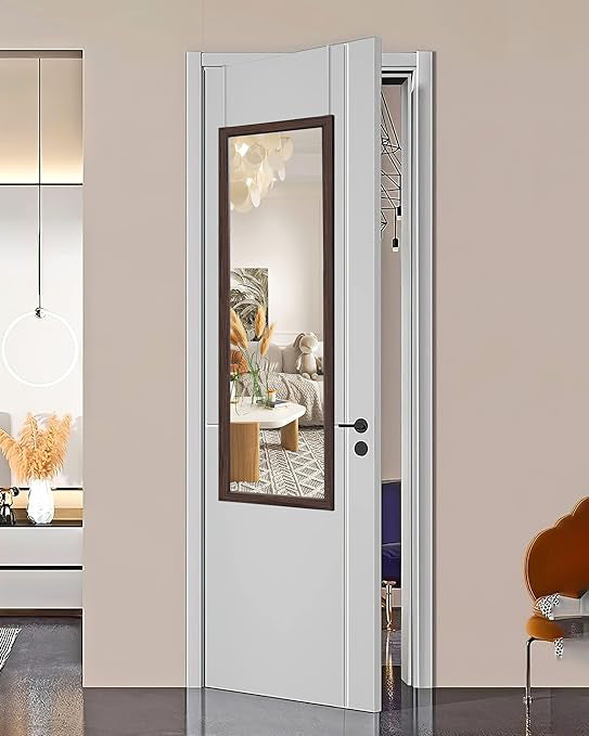 Poshions Full Length Door Wall Mirror Black 130x45cm