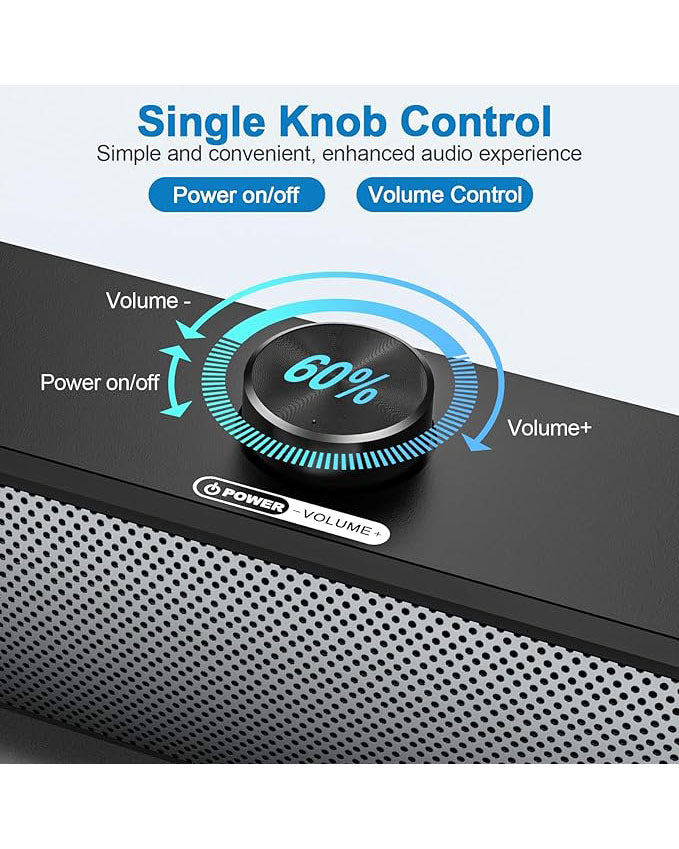 Hpylife H Computer Speaker for Desktop, Laptop, MP4, Plug and Play