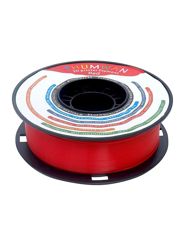 THUMWAN 3D Printer Filament PLA 1.75mm Red 1Kg 1Spool