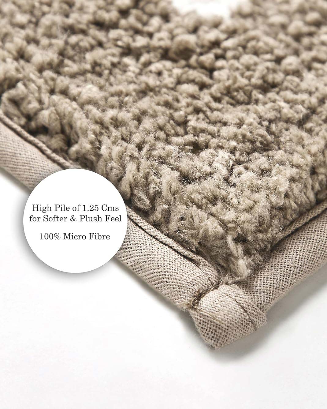 Bath Mat Sets 2 Piece Brown 50x80 cm 50x40 cm