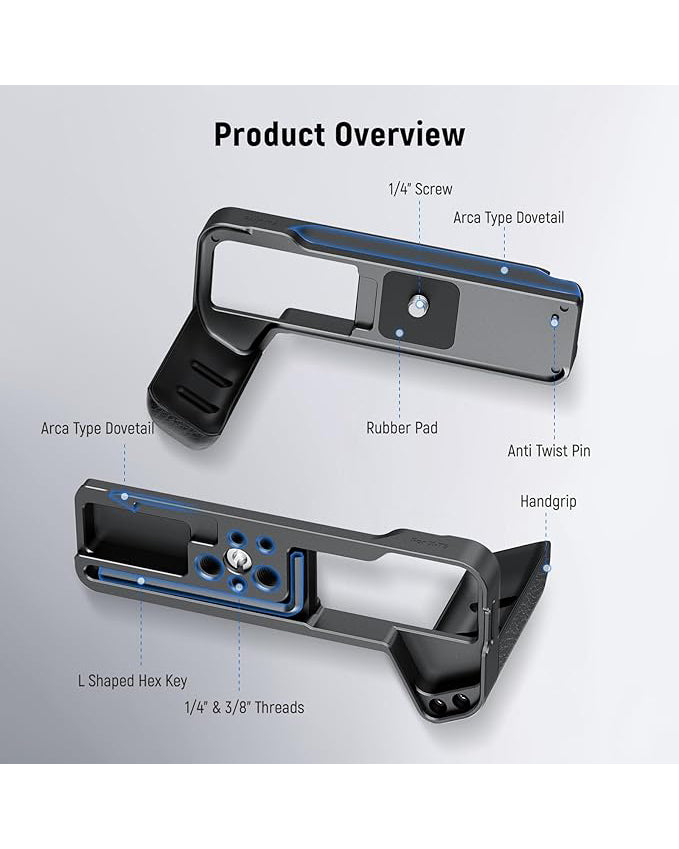 NEEWER X-T5 L Handle Grip Metal L Plate Silicone Grip CA014G