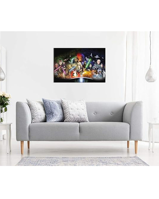 Star Wars Collage Movie Canvas Wall Art A1 30x20in
