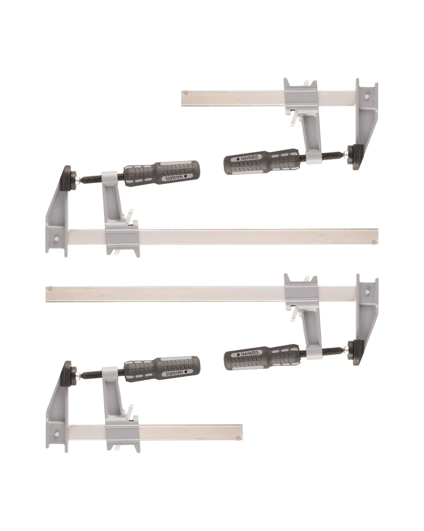 Navaris Carpentry Quick Grip F Steel Clamps Set of 4