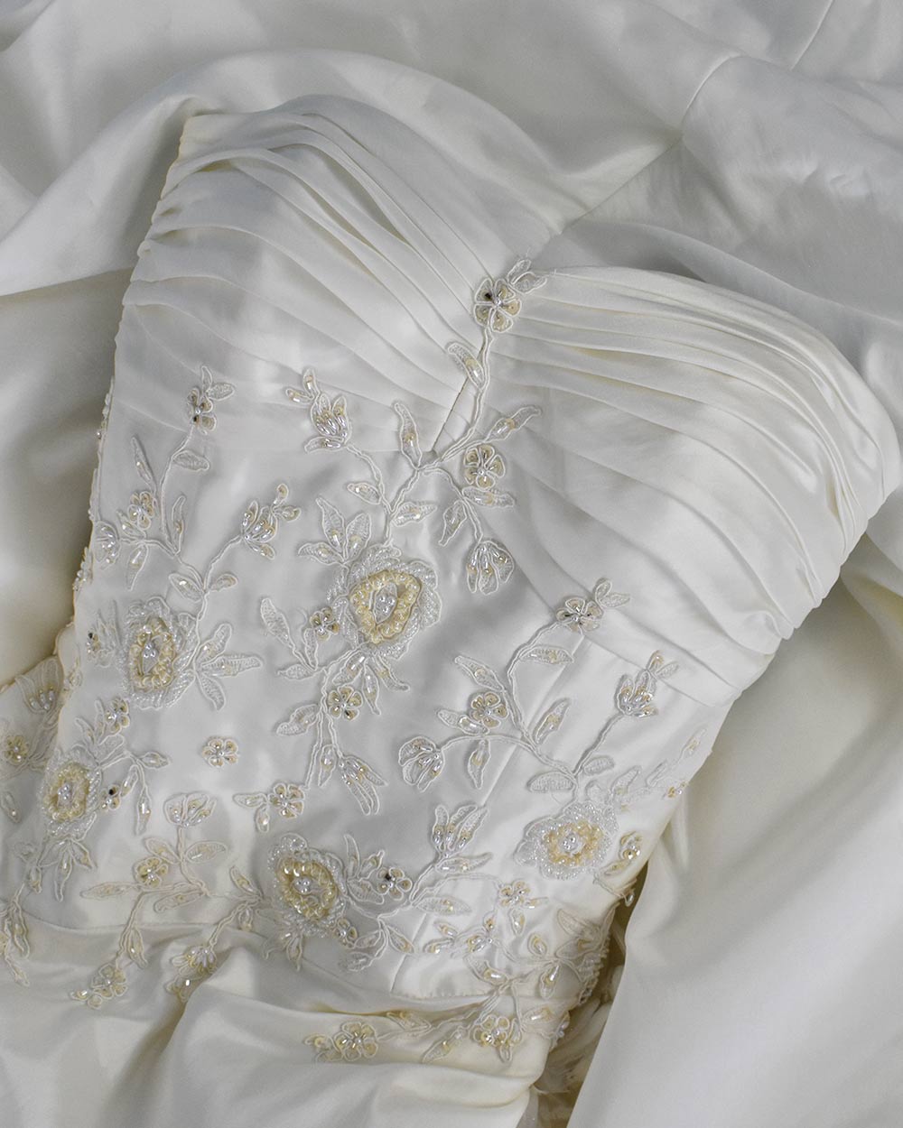 Orient Corp Ivory A Line Strapless Wedding Dress Size 12