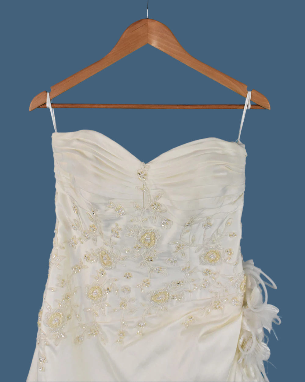 Orient Corp Ivory A Line Strapless Wedding Dress Size 12