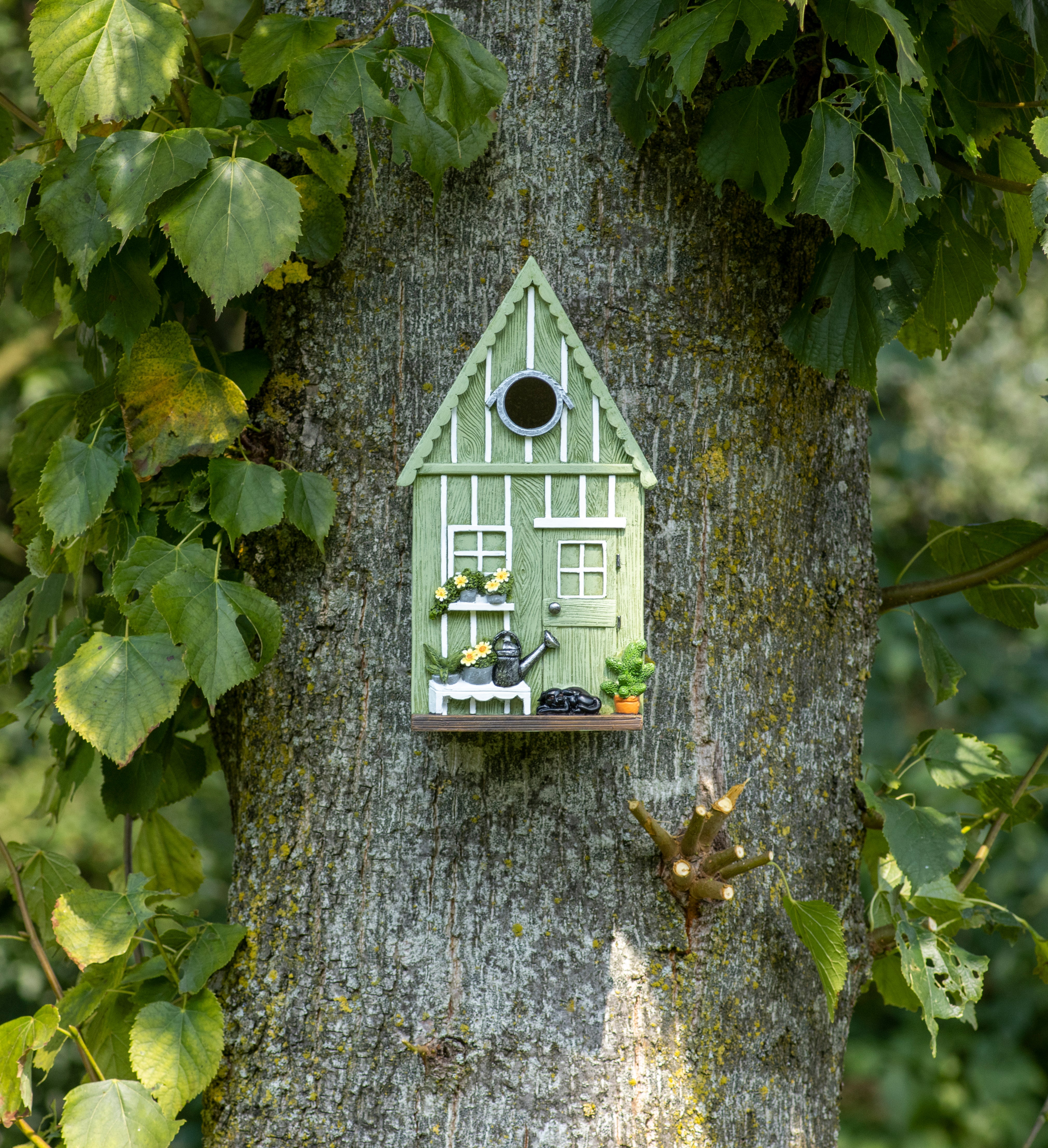 Garden Shed Bird House Green