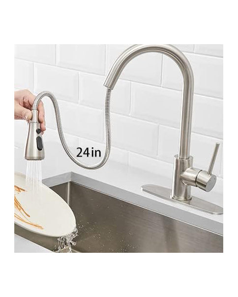 Kitchen Sink Mixer Tap Pull Down 3 Function Sprayer