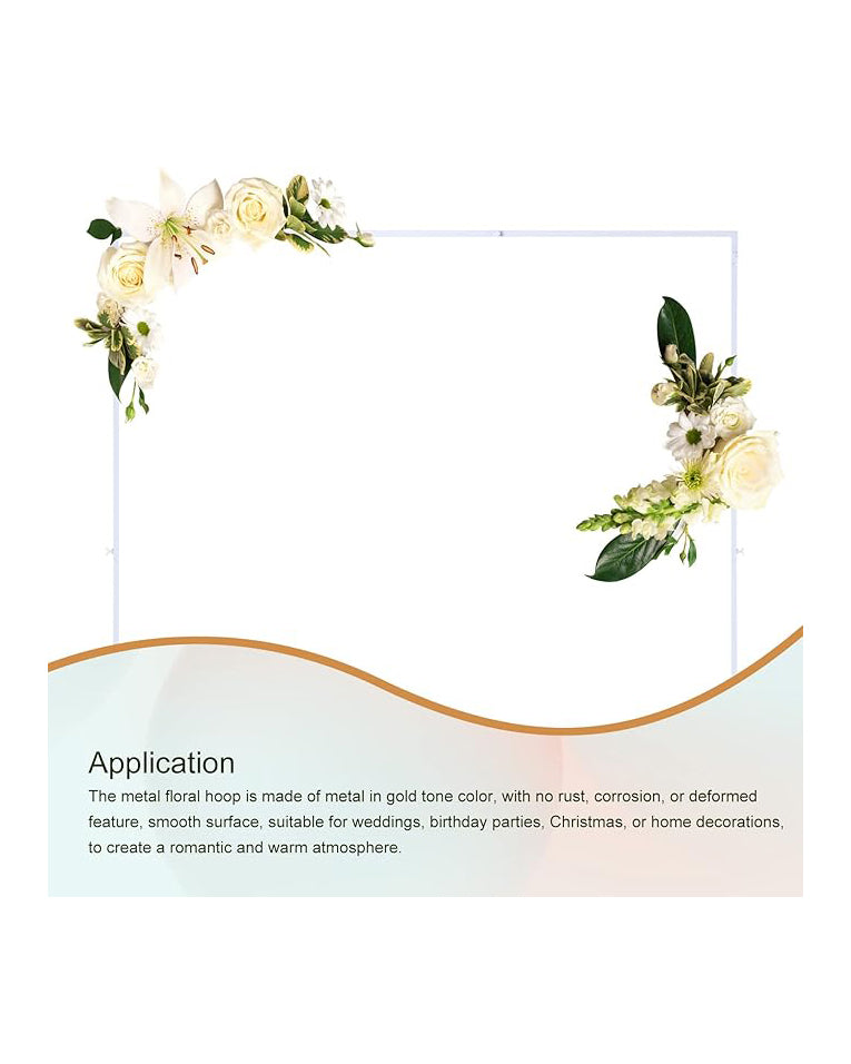 Metal Wedding Square Arch Backdrop 6.6ft x 6.6ft White