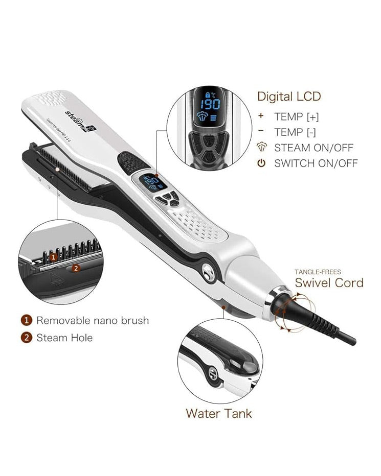 Professional Tourmaline Ceramic Steam Iron for Hair