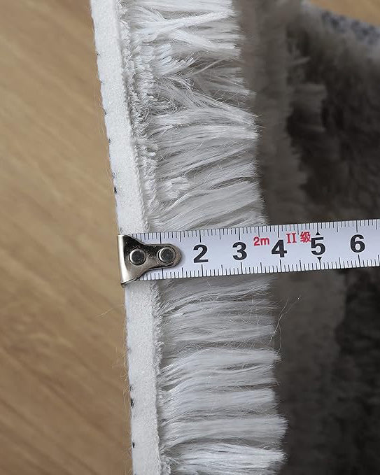 Large Fluffy Rug Faux Fur Anti Slip Dark Grey 160x230cm