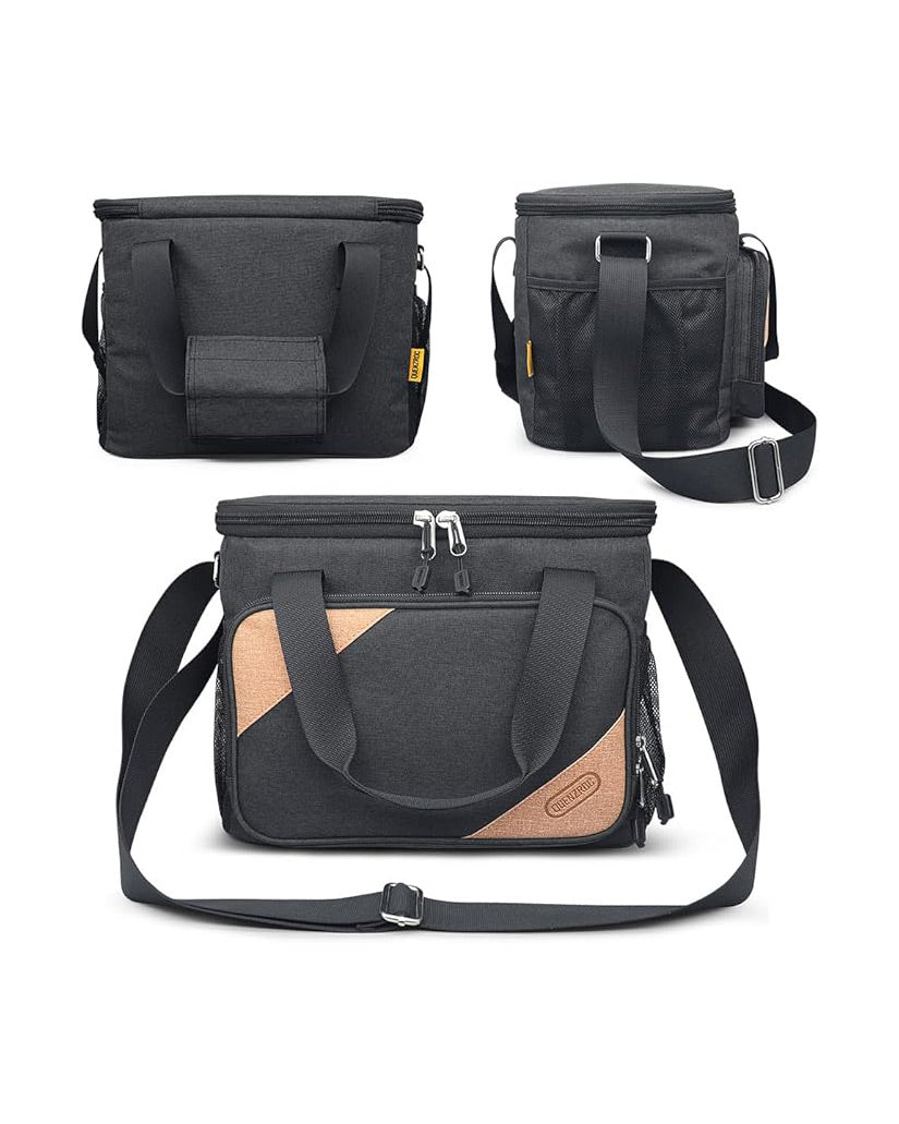 QUENZROC Lunch Bag Insulated Cooler Bag 10L Grey
