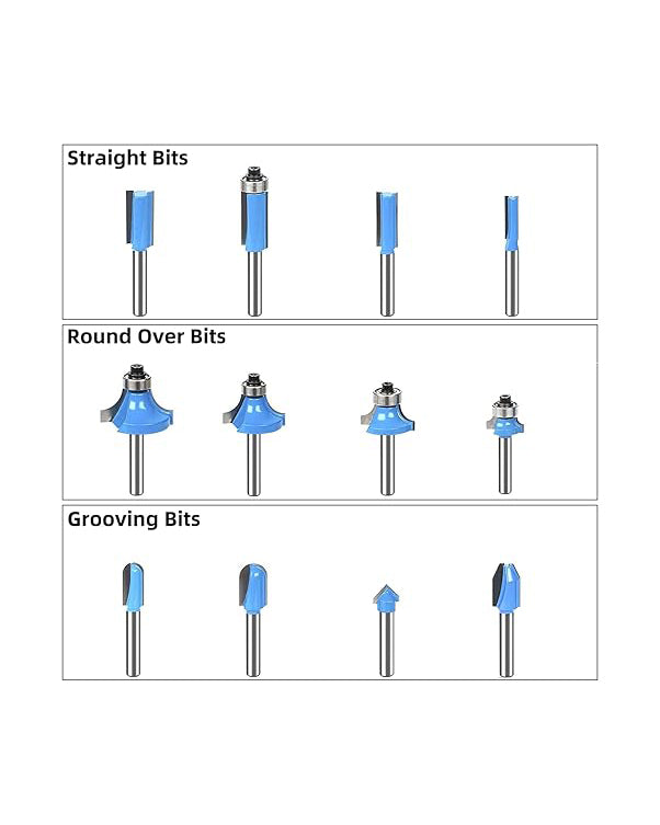 Professional Router Bit Kit 24pcs Model A 1/4" Shank