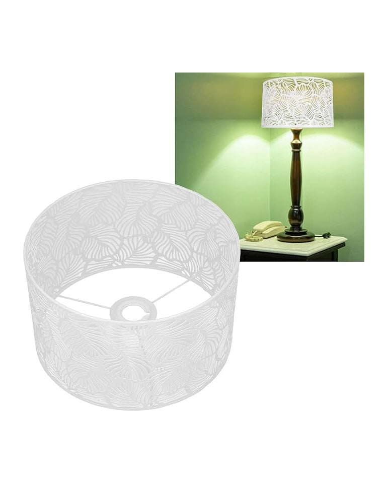 Decorative Lampshade Hollow Carved Metal White