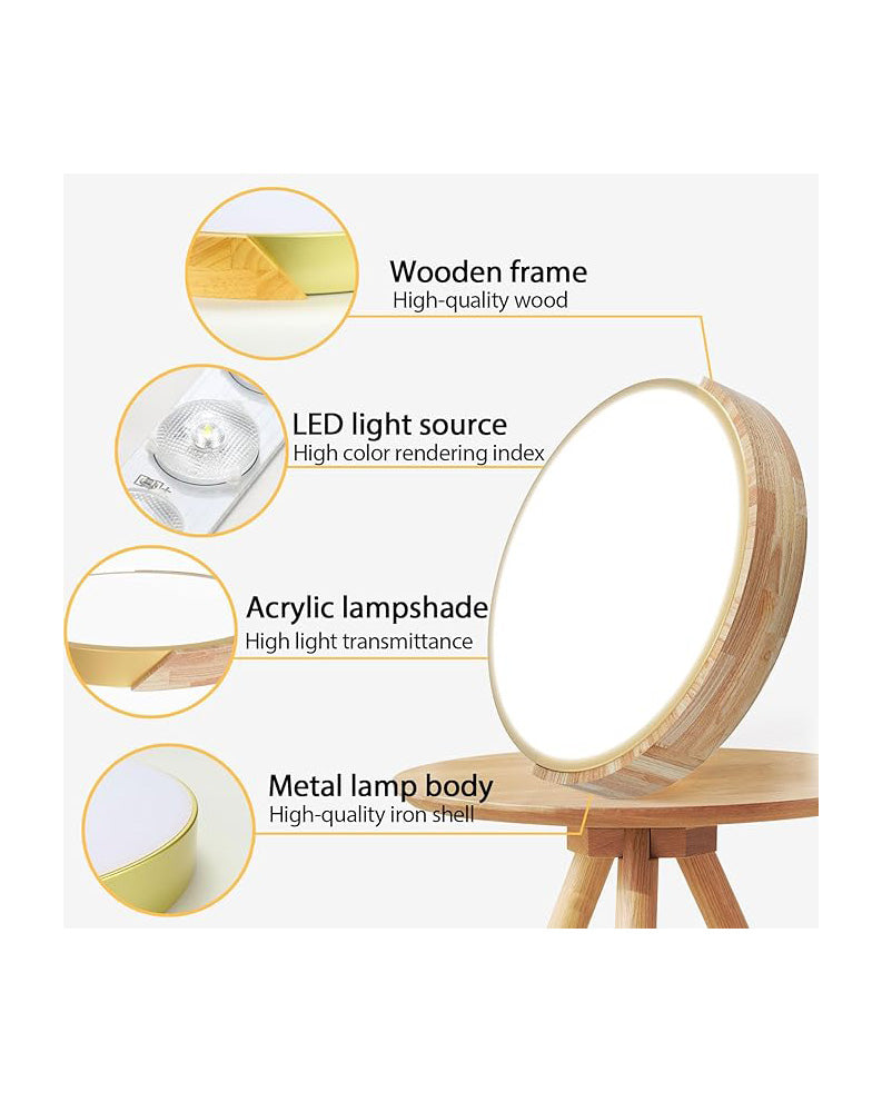 LED Ceiling Light Panel 50W 5000LM Gold 50cm