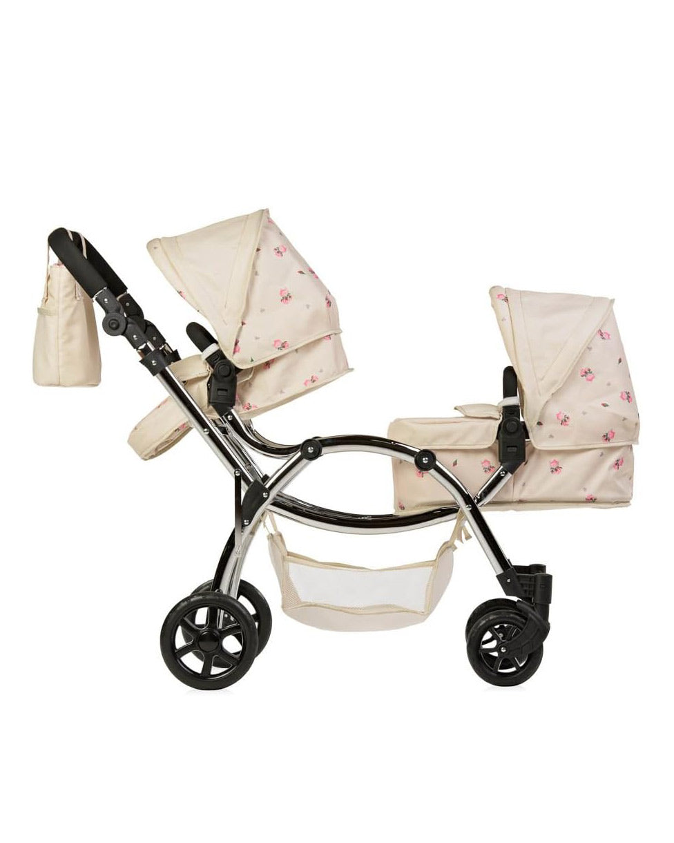 Roma Darcie Twin Cream Dolls Pram Ages 3+ Cream