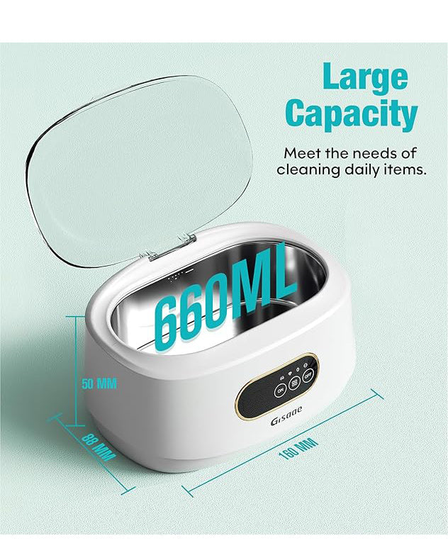Gisaae Ultrasonic Cleaner 660ML Clean Pod for Jewellery