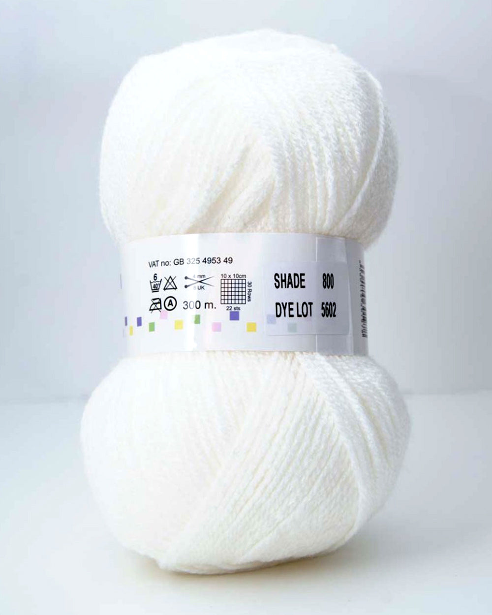 Single Ball DK Wool Baby Dreams White