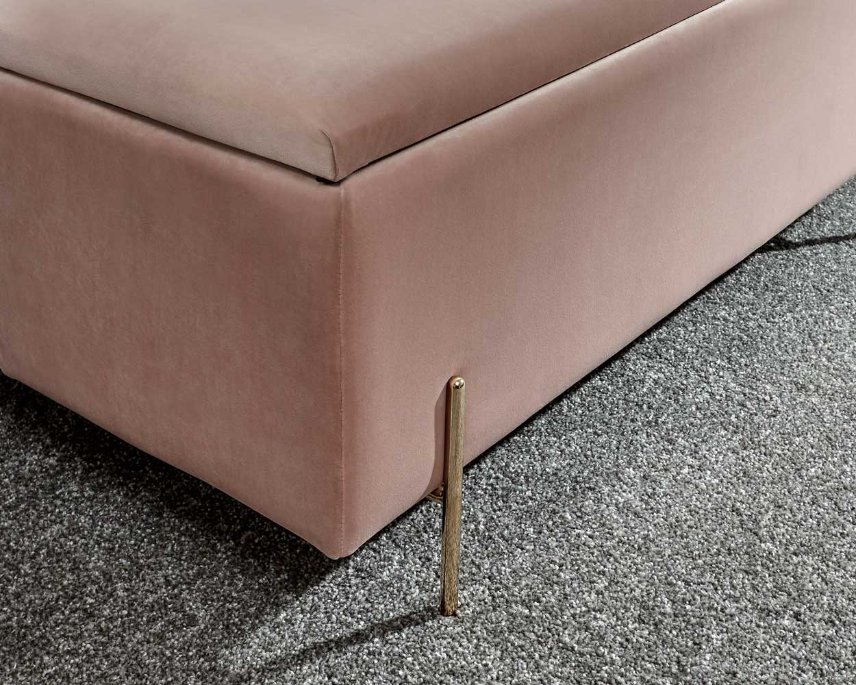 Mystica Ottoman Storage Bench Blush Pink