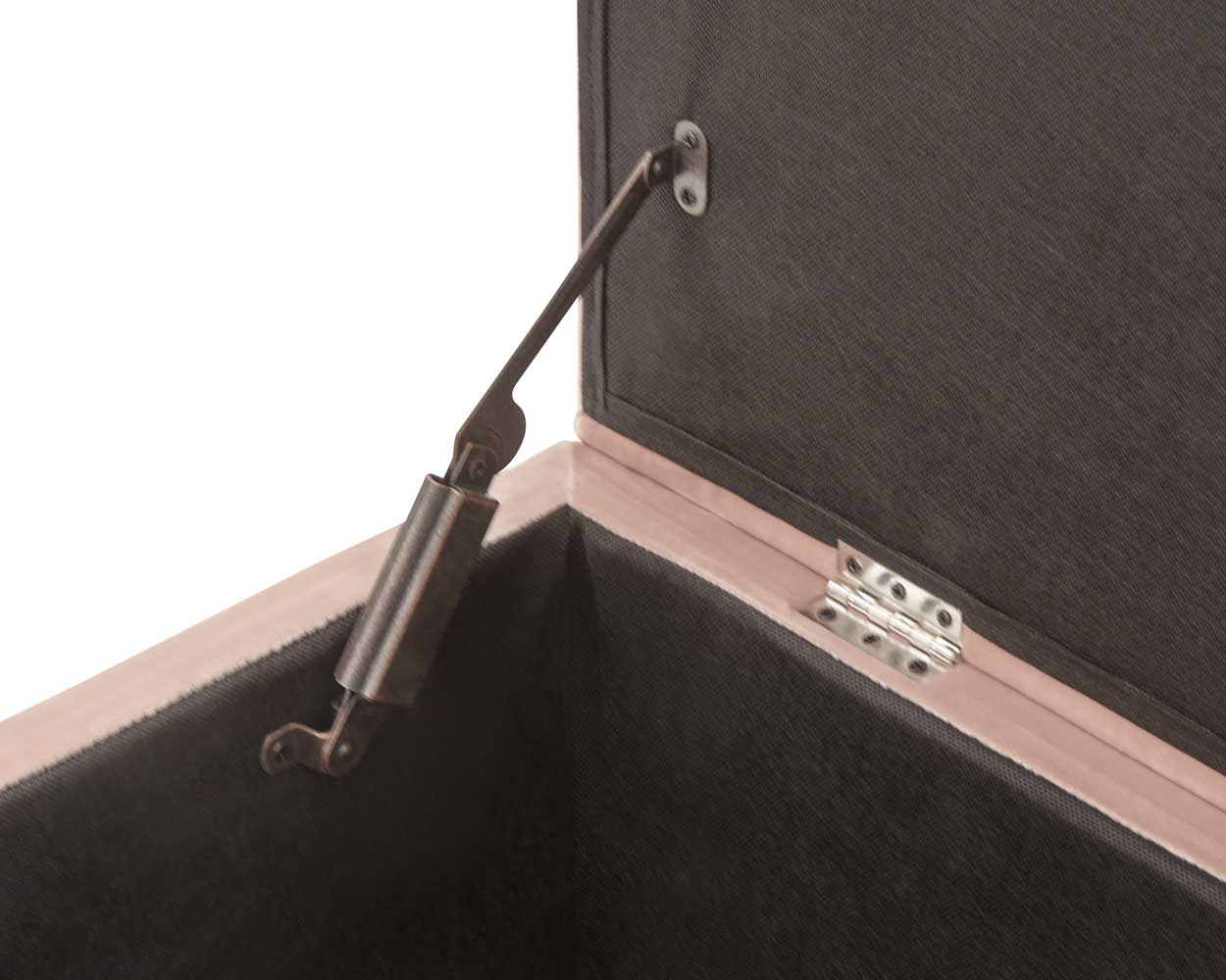 Mystica Ottoman Storage Bench Blush Pink