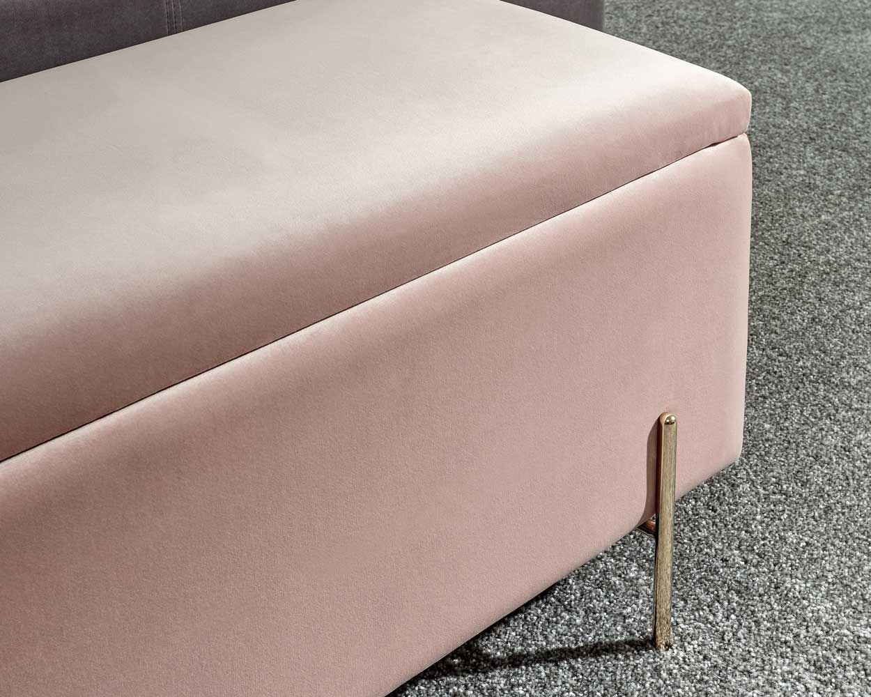 Mystica Ottoman Storage Bench Blush Pink