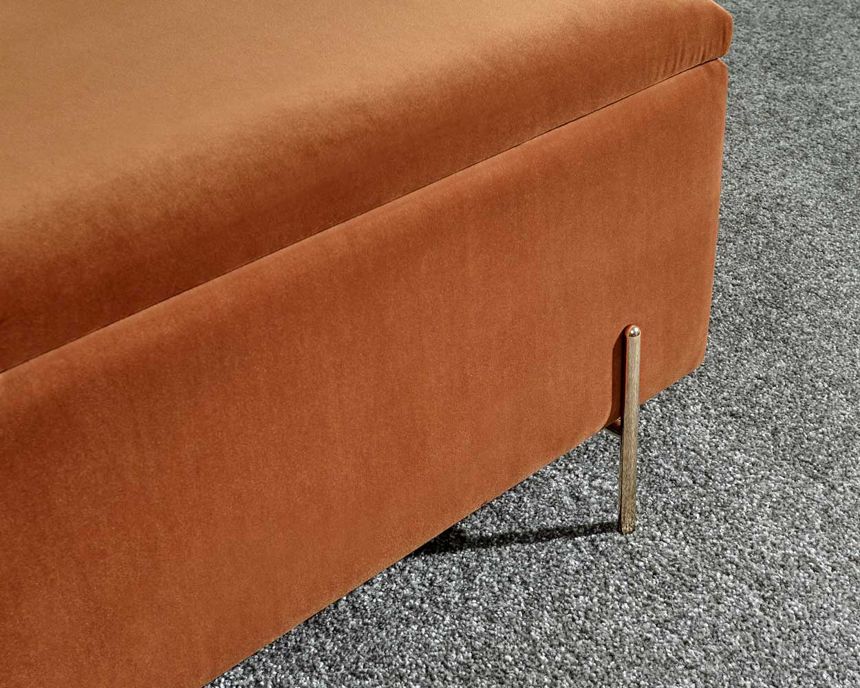 Mystica Ottoman Storage Bench Russet