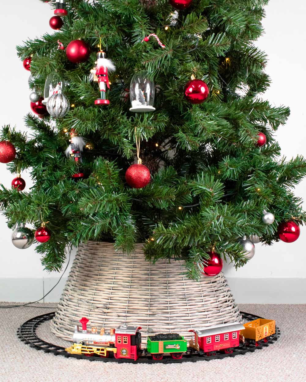 Christmas train set to go around the bottom of a Christmas tree lifestyle image