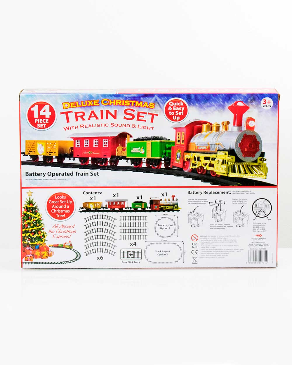 boxed deluxe Christmas train set ages 3+