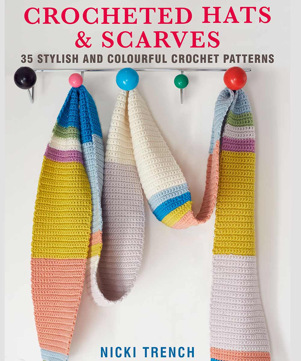 Wrap up in style and learn from this great gift book, with 35 cute crocheted projects. The author Nicki Trench has created a wide range of contemporary designs. It takes no time at all to crochet a scarf or a hat, in this book is a variety of stitches and fashionable colours. You'll really stand out from the crowd with your homemade hat or scarf!