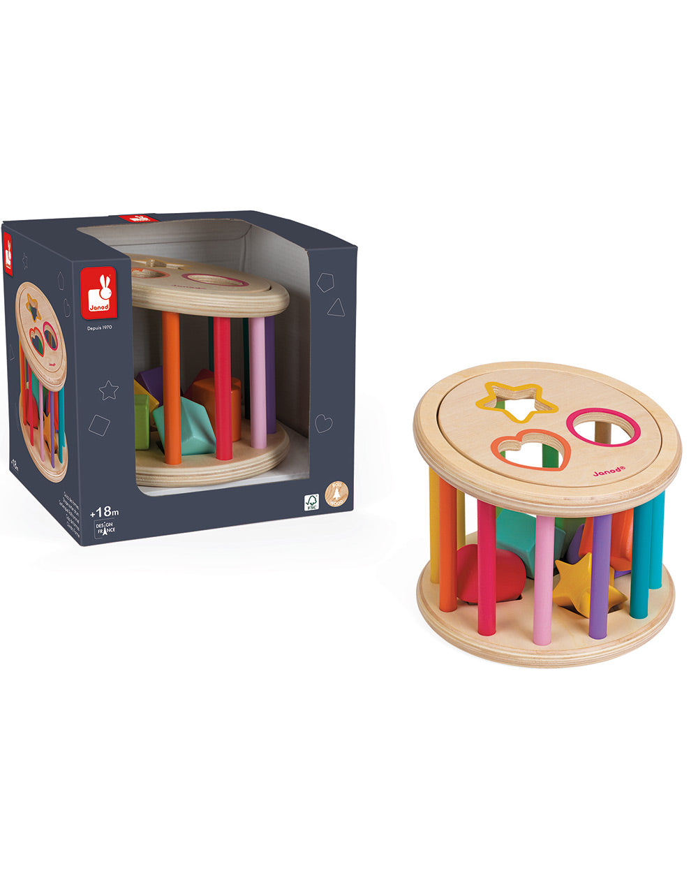 Sorting Toy Wooden Shape Sorter, 18 Months+